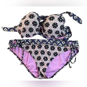 Catalina bandeau bikini set large bottoms & extra large top